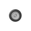 Roulette roue jockey jante métal avec pneu caoutchouc 200x60mm