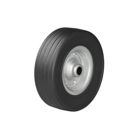 Roulette roue jockey jante métal avec pneu caoutchouc 220 x 65 mm 300 kg