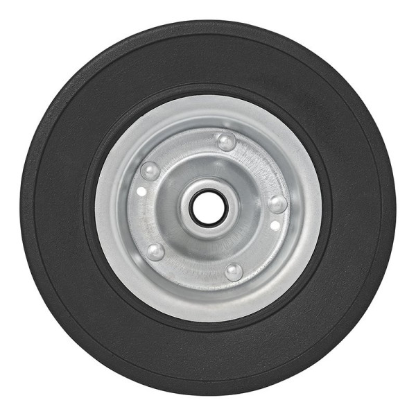 Roulette roue jockey jante métal avec pneu caoutchouc 220 x 65 mm 300 kg