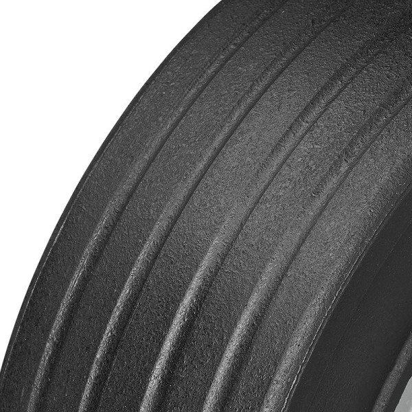 Roulette roue jockey jante métal avec pneu caoutchouc 220 x 65 mm 300 kg
