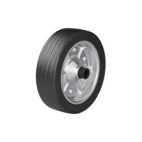 Roulette roue jockey jante métal grande avec pneu caoutchouc 220 x 65 mm 300 kg