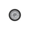 Roulette roue jockey jante métal grande avec pneu caoutchouc 220 x 65 mm 300 kg