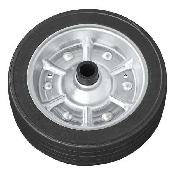 Roulette roue jockey jante métal grande avec pneu caoutchouc 220 x 65 mm 300 kg