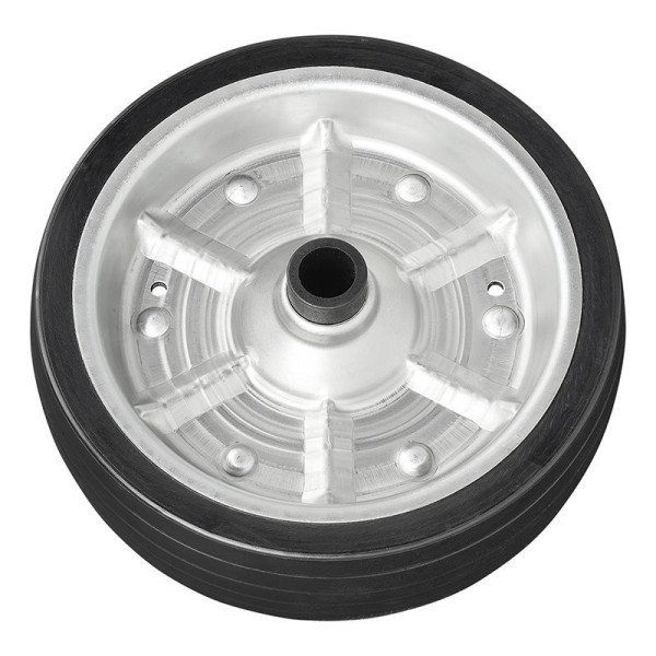 Roulette roue jockey jante métal grande avec pneu caoutchouc 220 x 65 mm 500 kg