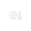 Roulette roue jockey jante plastique avec pneu caoutchouc 220x70mm