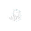 Marche pied repliable pour remorque195 x 170 mm