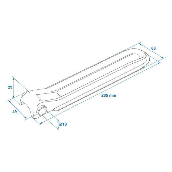 Charnière de ridelle 270mm
