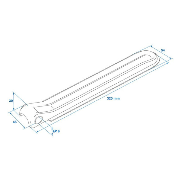 Charnière de ridelle 320mm