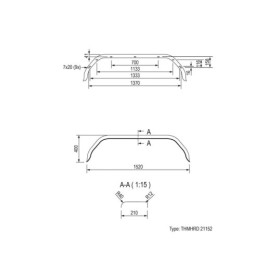 Garde-boue tôle tandem 13/14 pouces (21152)