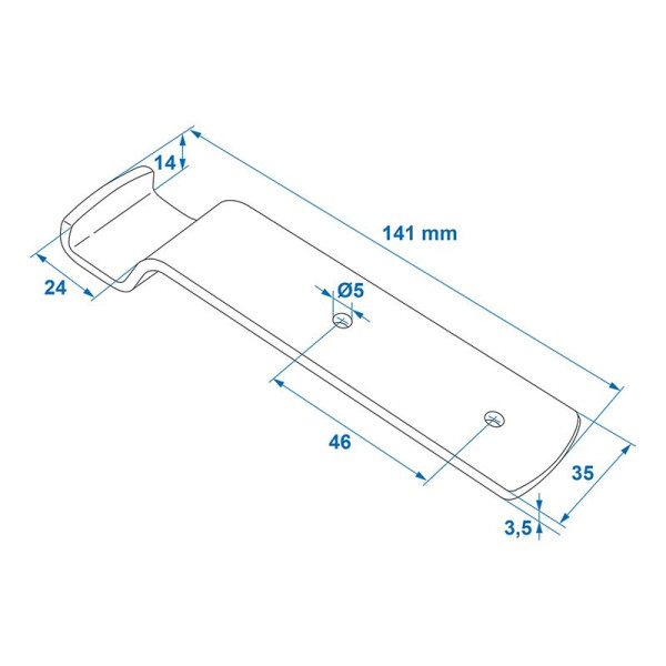 Gache pour fermeture zb-01a