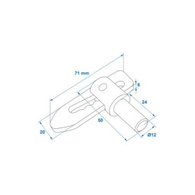 Fermeture culbuteur soudable