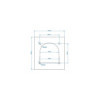 Contre plaque pour anneau d'arrimage seule 142x132mm