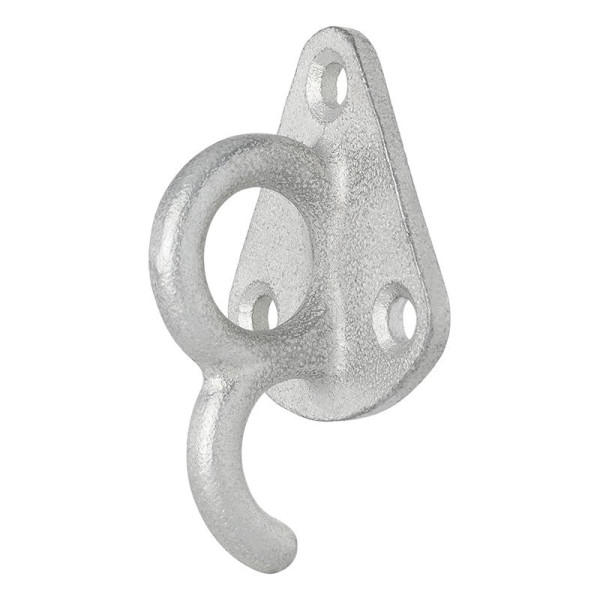 Crochet métal pour corde avec un oeil 70 x 45 mm