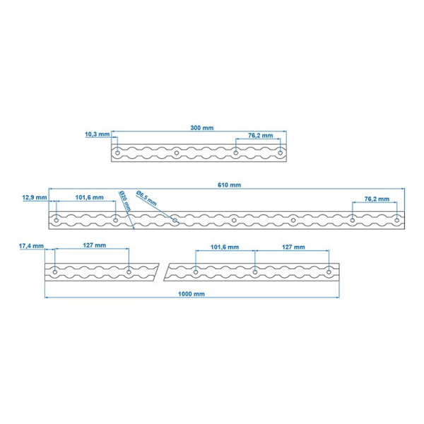 Rail d'arrimage aluminium 60cm