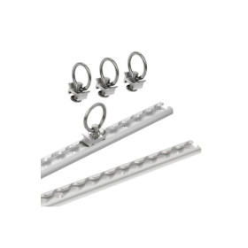 Jeu de rail d'arrimage aluminium 2x60cm 6 pièces