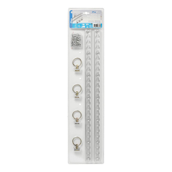 Jeu de rail d'arrimage aluminium 2x60cm 6 pièces