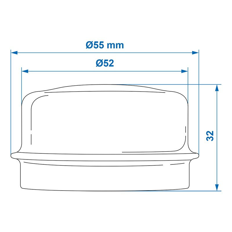 Bouchon de moyeu Diam.52mmx26mm convient à Knott/Hahn/Nieper