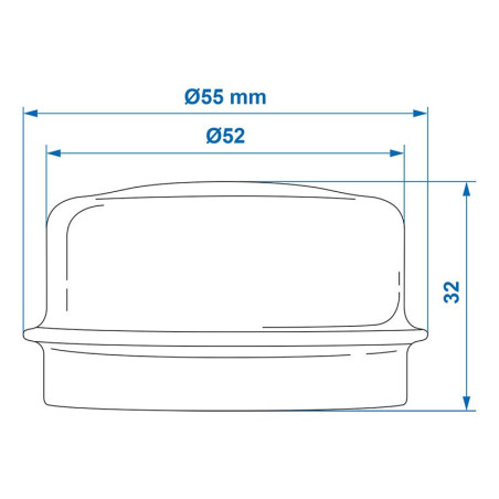 Bouchon de moyeu Diam.52mmx26mm convient à Knott/Hahn/Nieper
