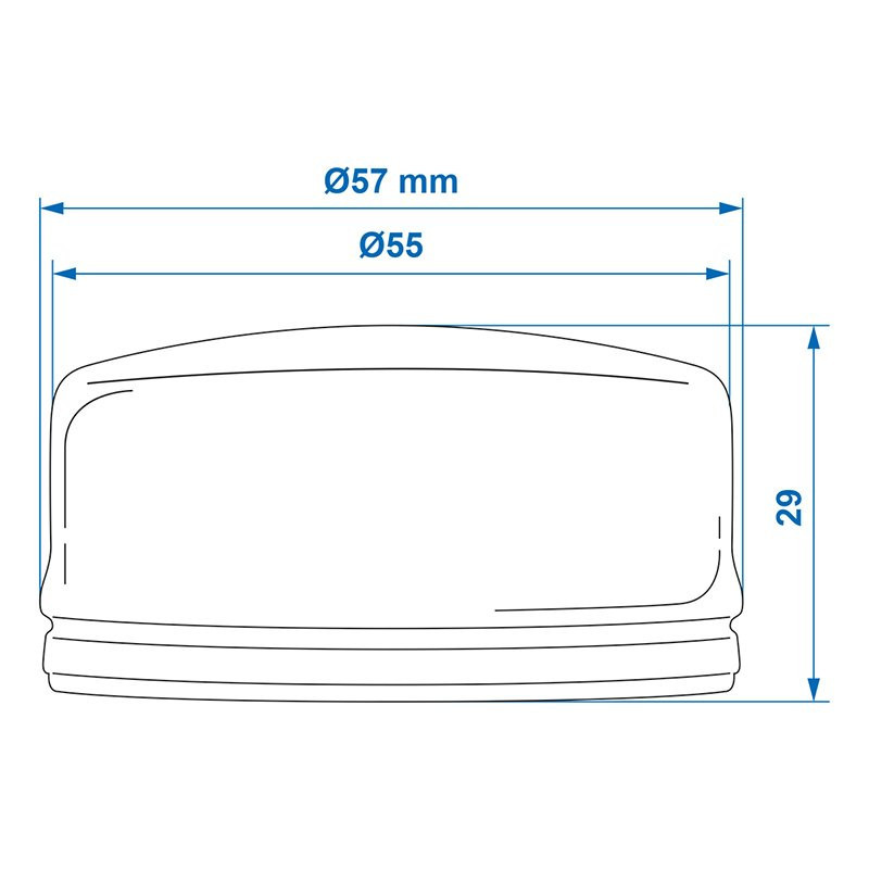 Bouchon de moyeu Diam.55mmx29mm convient à AL-KO