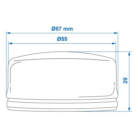 Bouchon de moyeu Diam.55mmx29mm convient à AL-KO