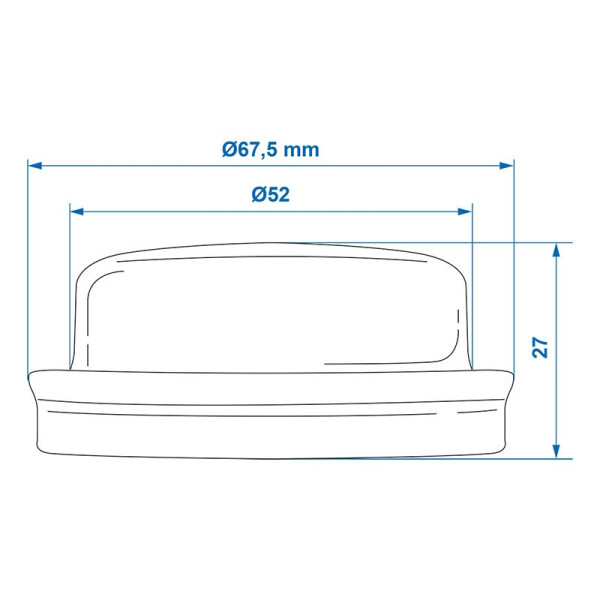Bouchon de moyeu Diam.64mmx28mm convient à Knott