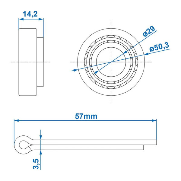 Roulement conique 45449/45410 29x50,3x15,5
