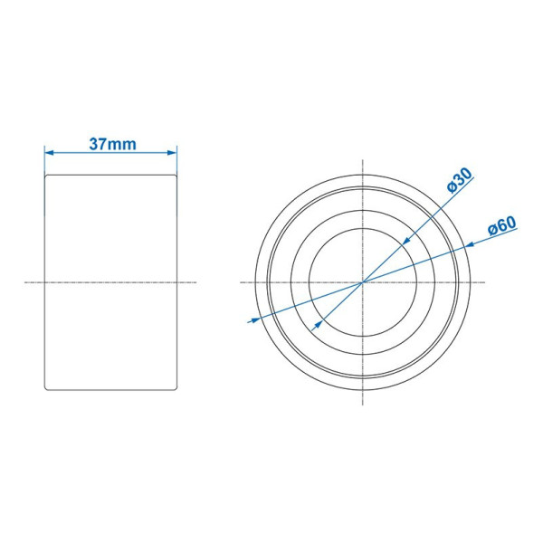 Roulement compact 30/60x37mm convient à AL-KO