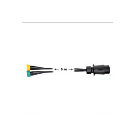Faisceau cable 5M avec fiche 7-pôles et 2x connecteur 5-pôles