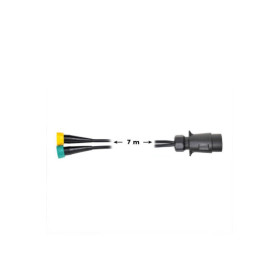Faisceau cable 7M avec fiche 7-pôles et 2x connecteur 5-pôles