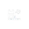 Support de prise métal incliné 6,6 x 5,7 cm