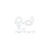 Support de prise métal incliné 9,2 x 7,2 cm