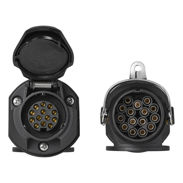 Adaptateur 24V 15- vers 12V 13-pôles ISO12098 ISO11446