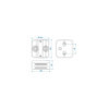 Feu arrière 4 fonctions 98x104mm incl. ampoules
