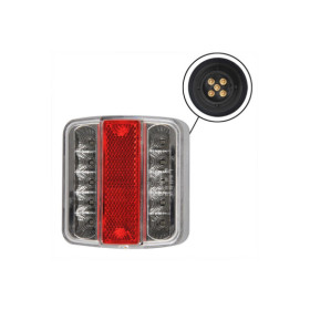 Feu arrière 4 fonctions 98x105mm 14LED avec 5-pôles EC