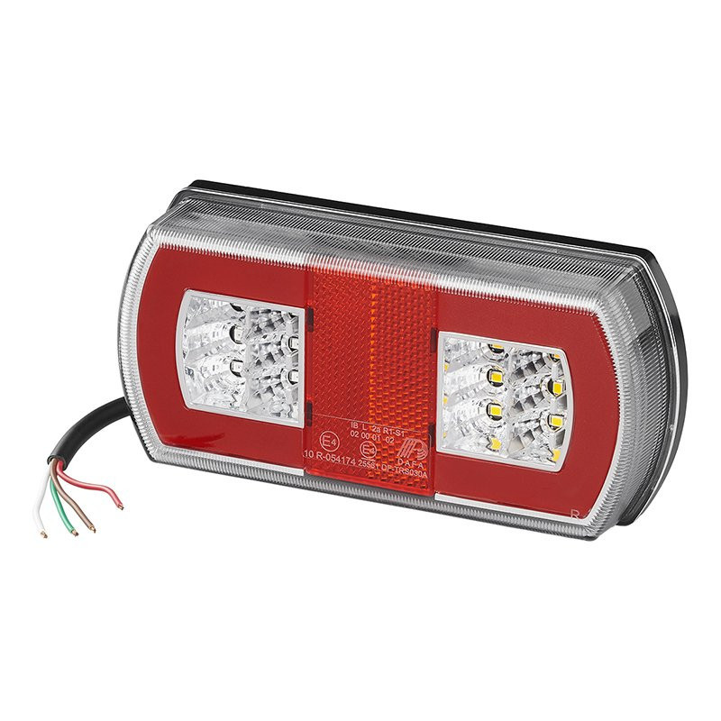 Feu arrière 5 fonctions  225 x 105 mm 43LED droite
