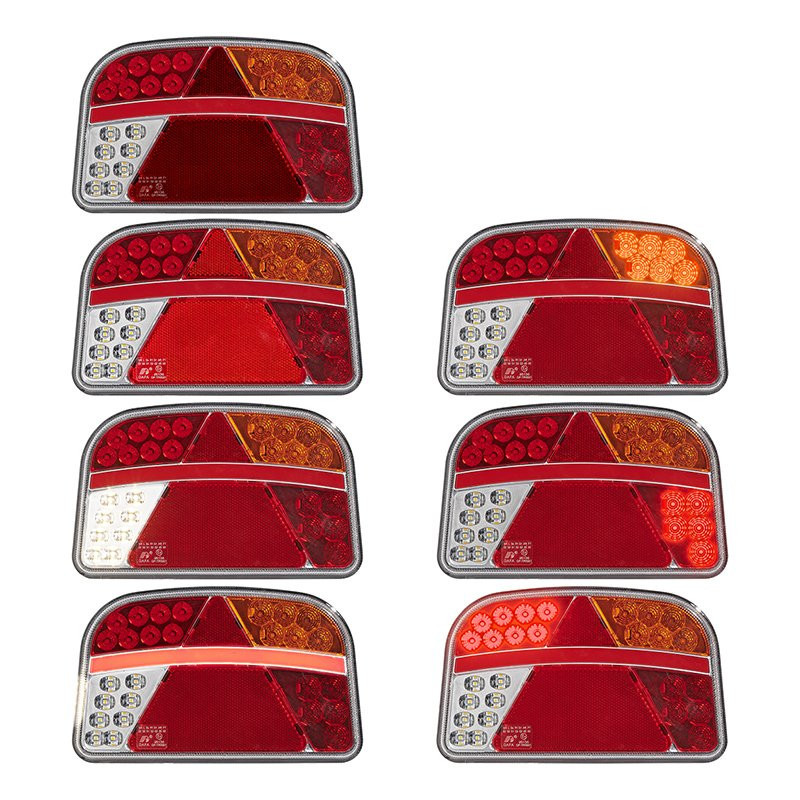 Feu arrière 6 fonctions 240x150mm LED droite