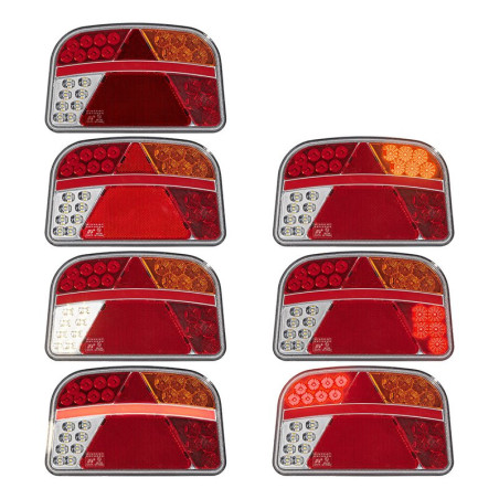 Feu arrière 6 fonctions 240x150mm LED droite