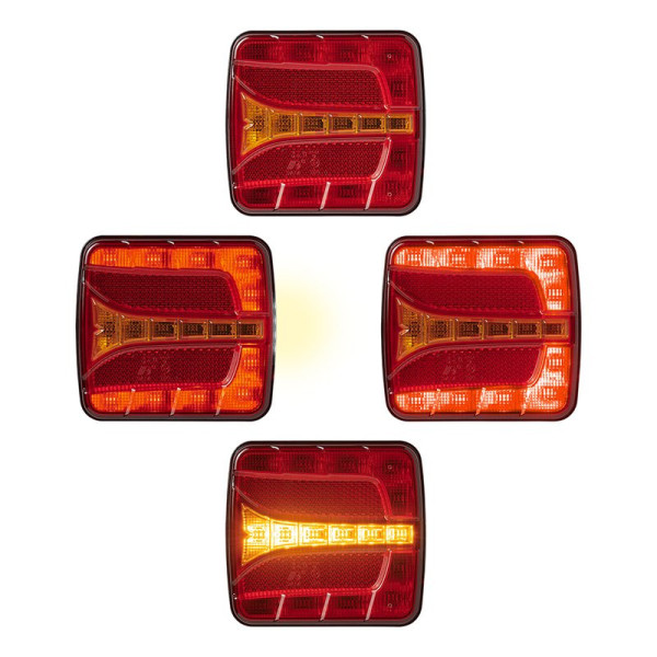 Feu arrière 4 fonctions 106 x 99 mm LED gauche