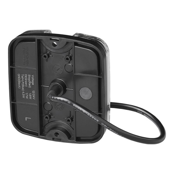 Feu arrière 4 fonctions 105 x 95 mm LED + GLOW gauche