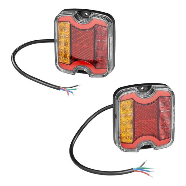 Feu arrière 4 fonctions 105 x 95 mm LED + GLOW gauche