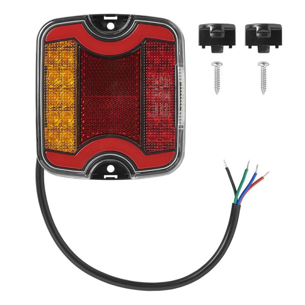 Feu arrière 4 fonctions 105 x 95 mm LED + GLOW gauche