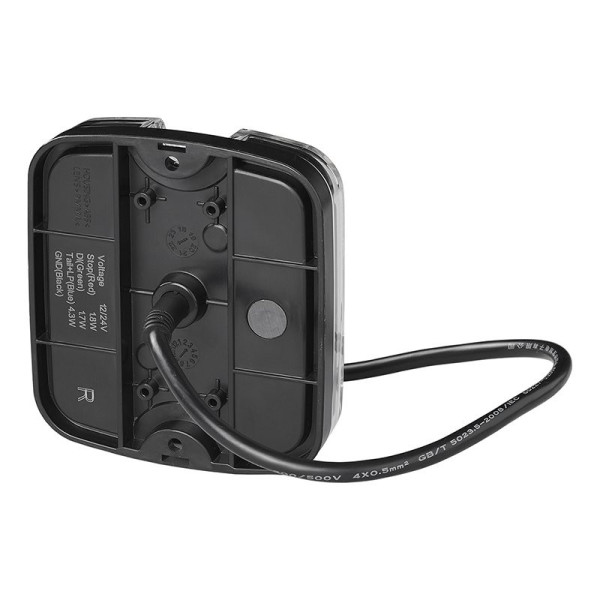 Feu arrière 4 fonctions 105 x 95 mm LED + GLOW droite