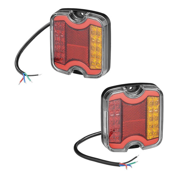 Feu arrière 4 fonctions 105 x 95 mm LED + GLOW droite