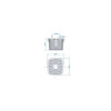 Feu de position blanc 66x62mm avec catadioptre