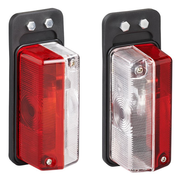 Feu de gabarit rouge/blanc 92x42mm à support