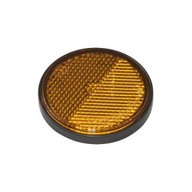 Réflecteur orange 58mm adhésif avec plaque de base