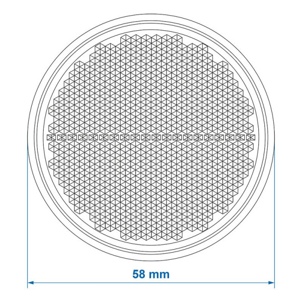 Réflecteur blanc 58mm adhésif avec plaque de base