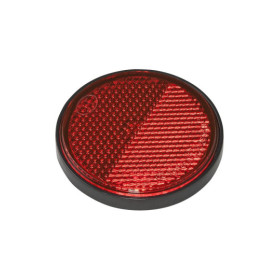 Réflecteur rouge 58mm adhésif avec plaque de base
