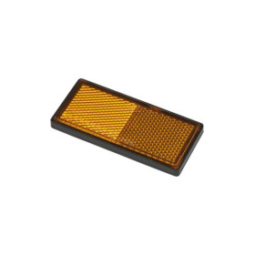 Réflecteur orange 85x39mm adhésif avec plaque de base