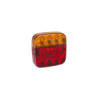 Feu arrière 12V 5 fonctions 107x107mm 8LED